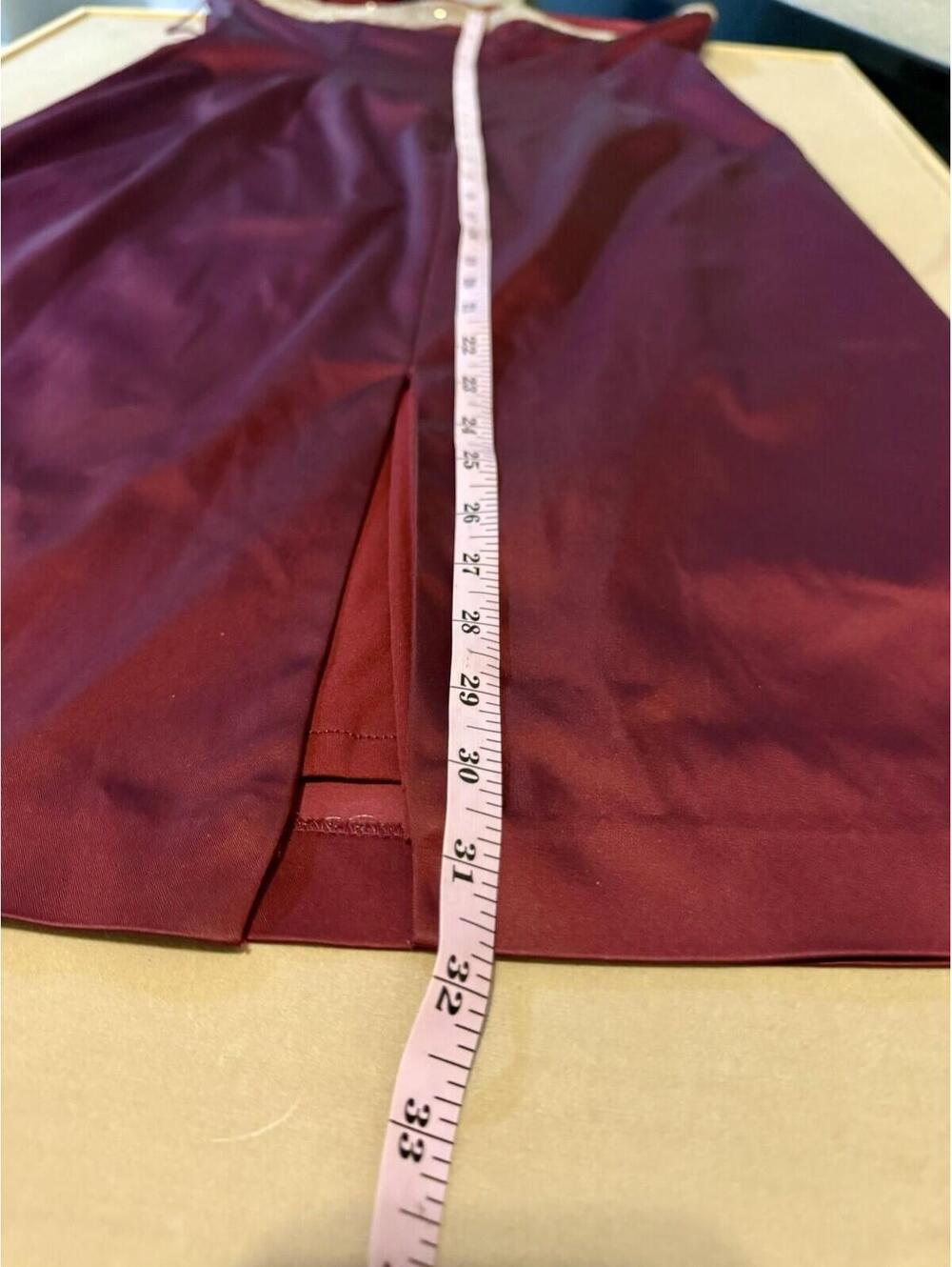Adrianna Papell Burgundy Halter Lace Party Dress Women's Size 8 - Picture 15 of 15